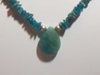 Faceted Teardrop Amazonite Pendant (Apatite)