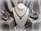 Aquamarine Nugget Bead Necklace w/ Faceted Teardrop Amazonite
