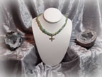 Aquamarine Nugget Gem Beaded Necklace with Sterling Silver Celtic Knot
