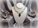 Lemon Quartz and Peruvian Blue Opal Necklace with Blue Pietersite Teardrop